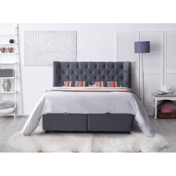 Norway Storage Bed Frame - Grey