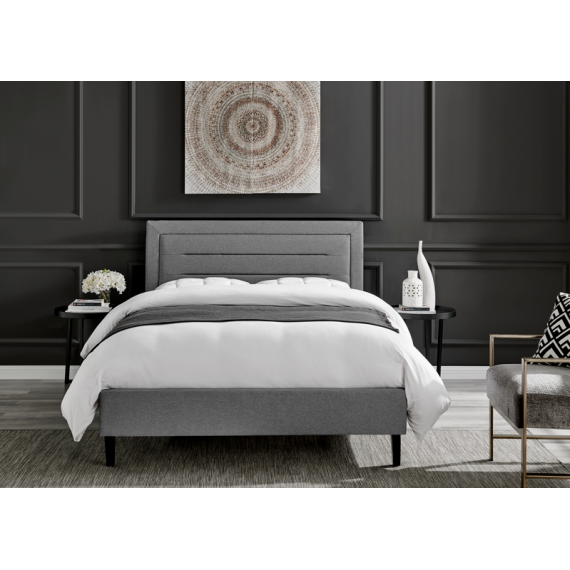 Ebony - Small Double Bed Frame - Grey