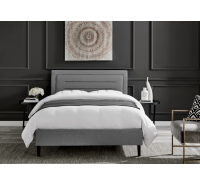 Ebony - Double Bed Frame - Grey