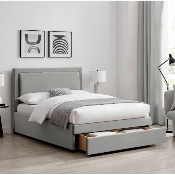 Tuesday - 5' King Size with Drawer Storage - Grey