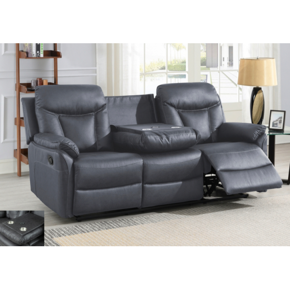 Quebec 3 Seater (Dark Grey)