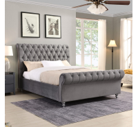 January 5' King Size Bed - Grey