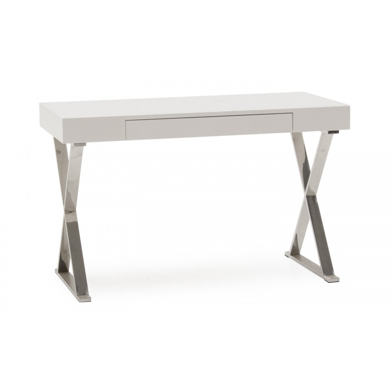 Montana White Gloss Desk Console