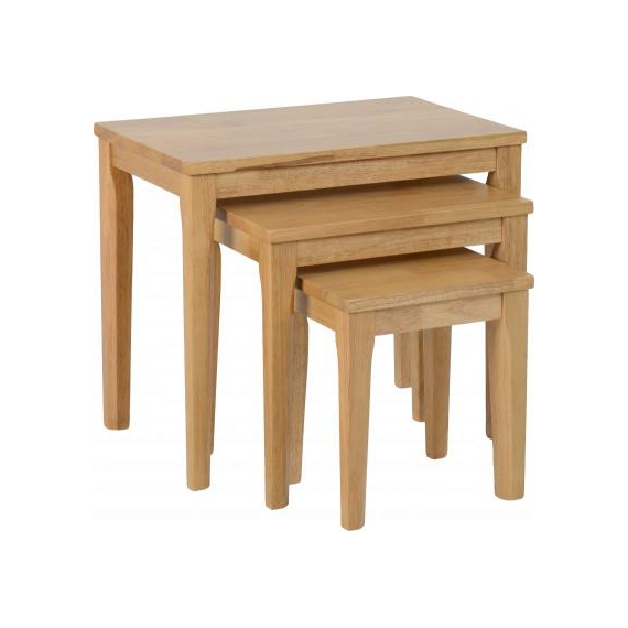 oak stacking tables