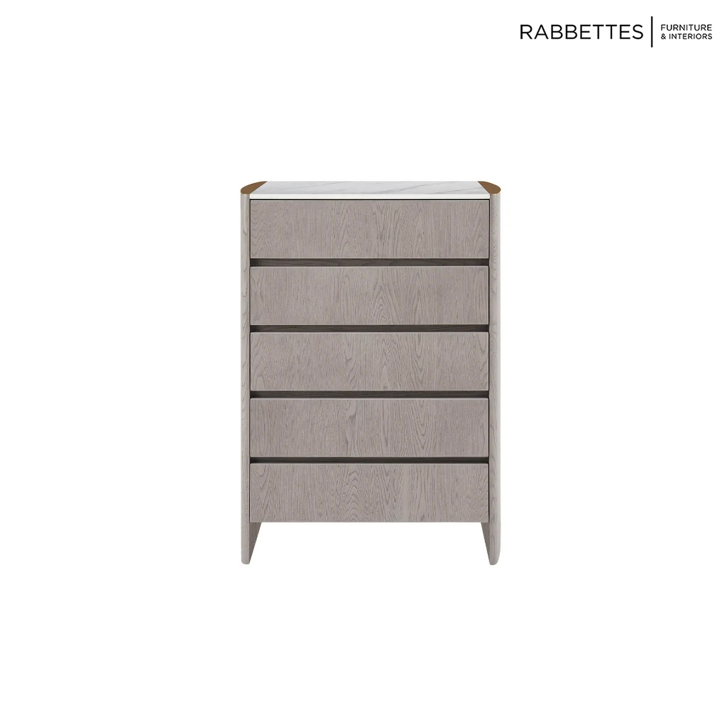 Marley 5 Drawer Tall Chest Washed Oak - Image 3
